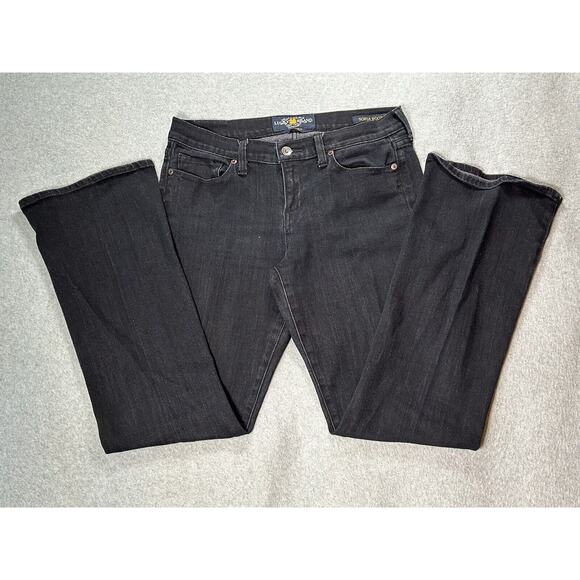 Lucky Brand Sofia Boot Cut Jeans Women W31 L32 Dark Blue Stretch Western America - Picture 1 of 16